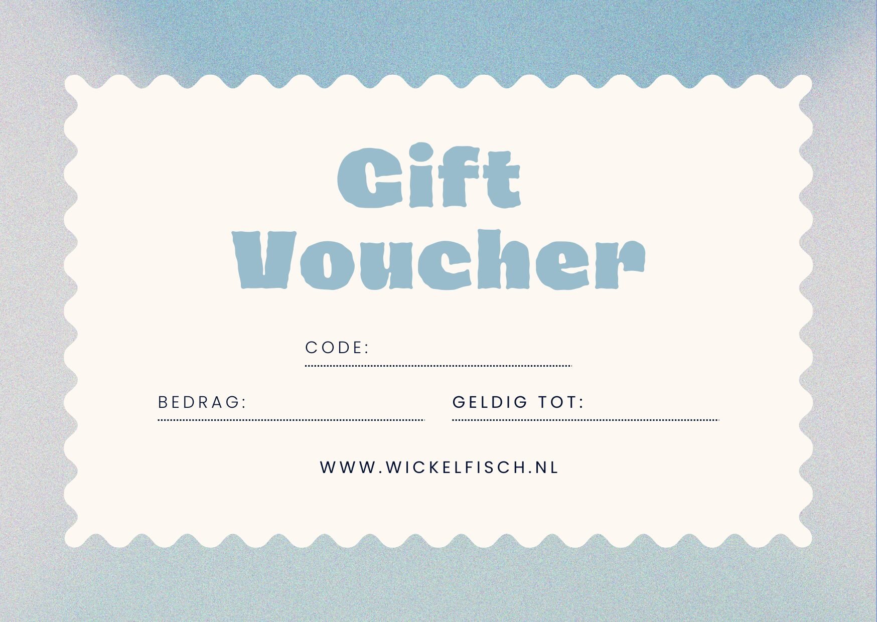 Blue & White Gradient Voucher Gift Certificate